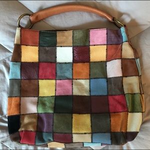 LuckyBrand Vintage Inspired Patchwork Leather Bag